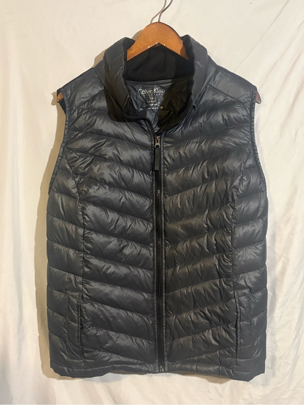 Calvin Klein Quilted Puffer Vest - Charcoal